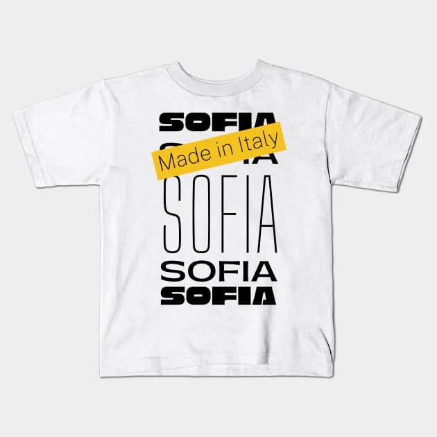 Sofia Italian name Kids T-Shirt by bumblethebee